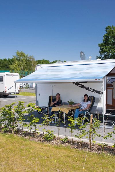 Ausruhen auf dem Wohnmobilstellplatz am Badepark